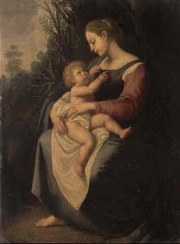 Madonna col Bambino in paesaggio